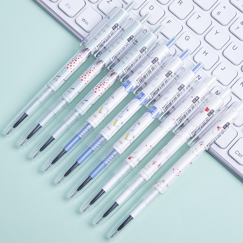 学生晨光水性按压闺蜜文具可爱05mm试用cheri中性笔