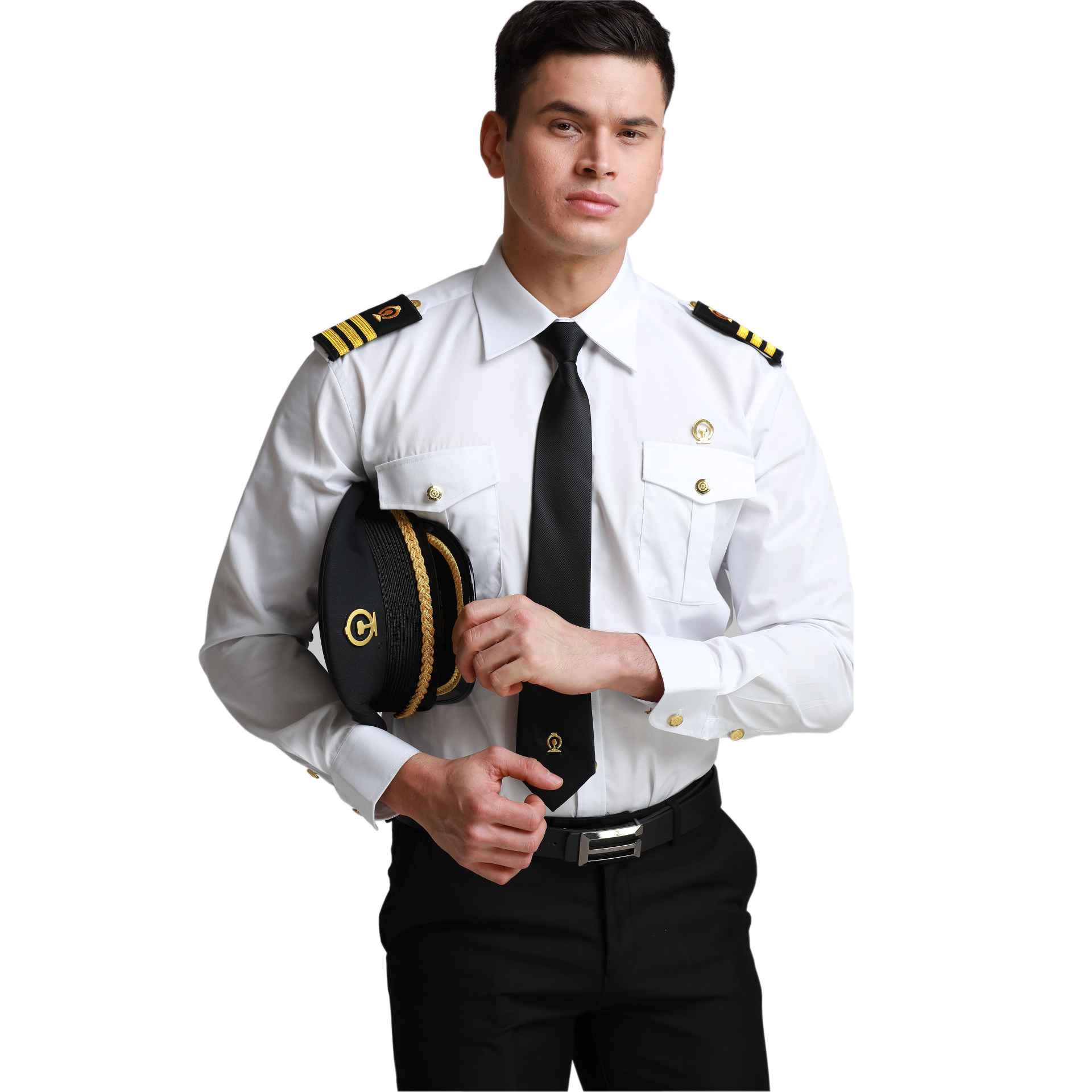 铁路新式制服衬衫乘务员列车员票务员高铁制服透气白衬衣男工作服