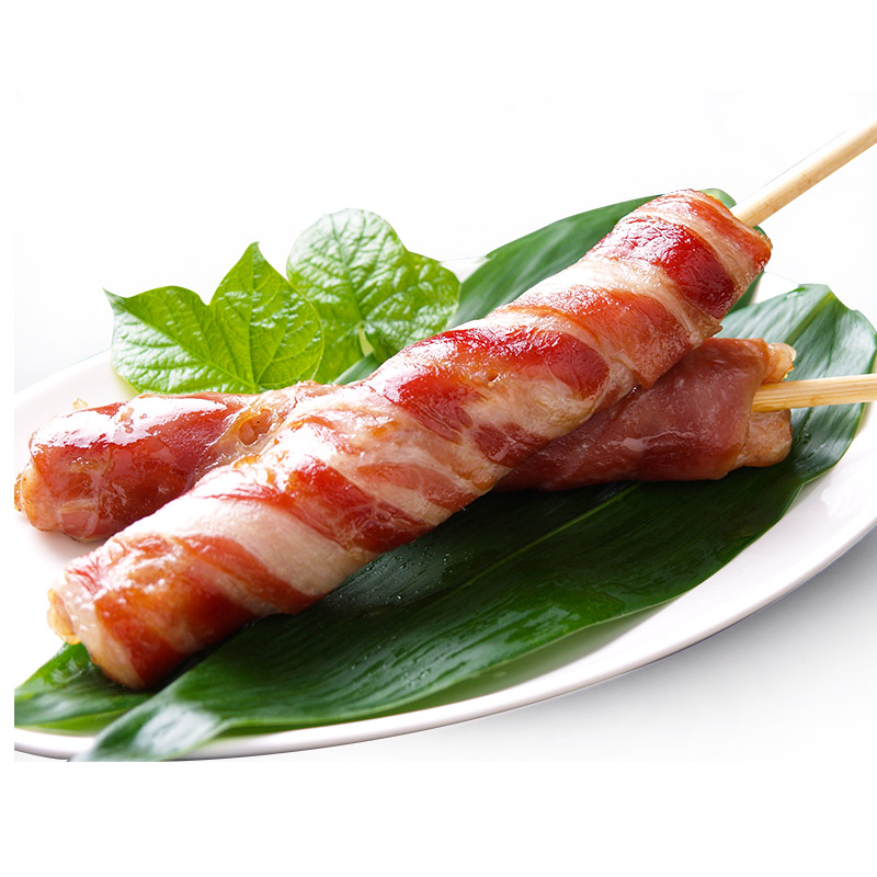 【信华食品_肉泥培根卷70g*5根】地道台式纯肉肠烧烤油煎营养早餐