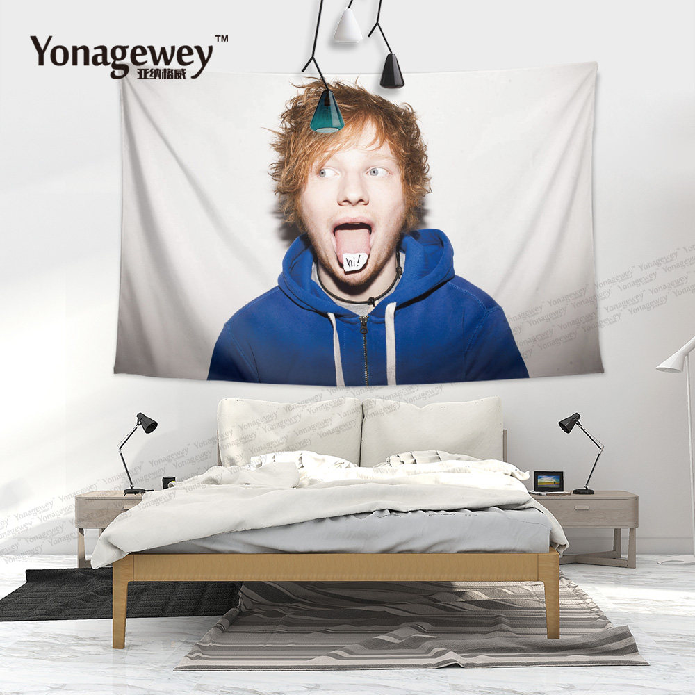 edsheeran艾德希兰黄老板同款周边定制装饰海报背景布挂布墙布毯