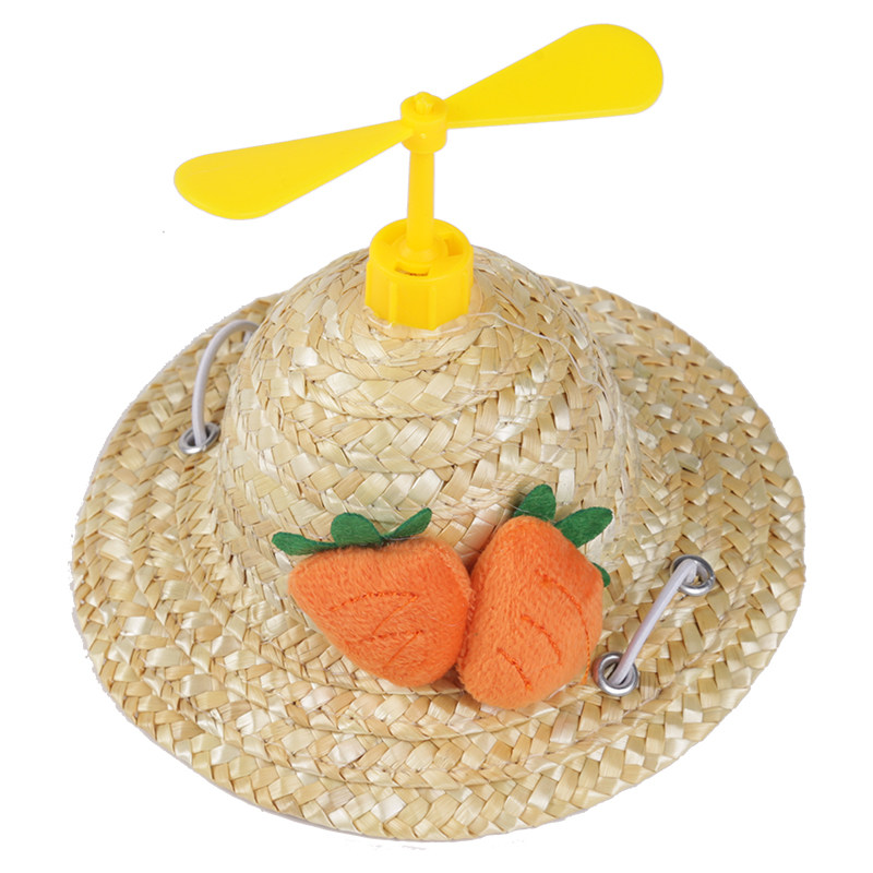 宠物草帽犬柯小型生日竹蜻蜓宠物狗头套可爱头饰帽子