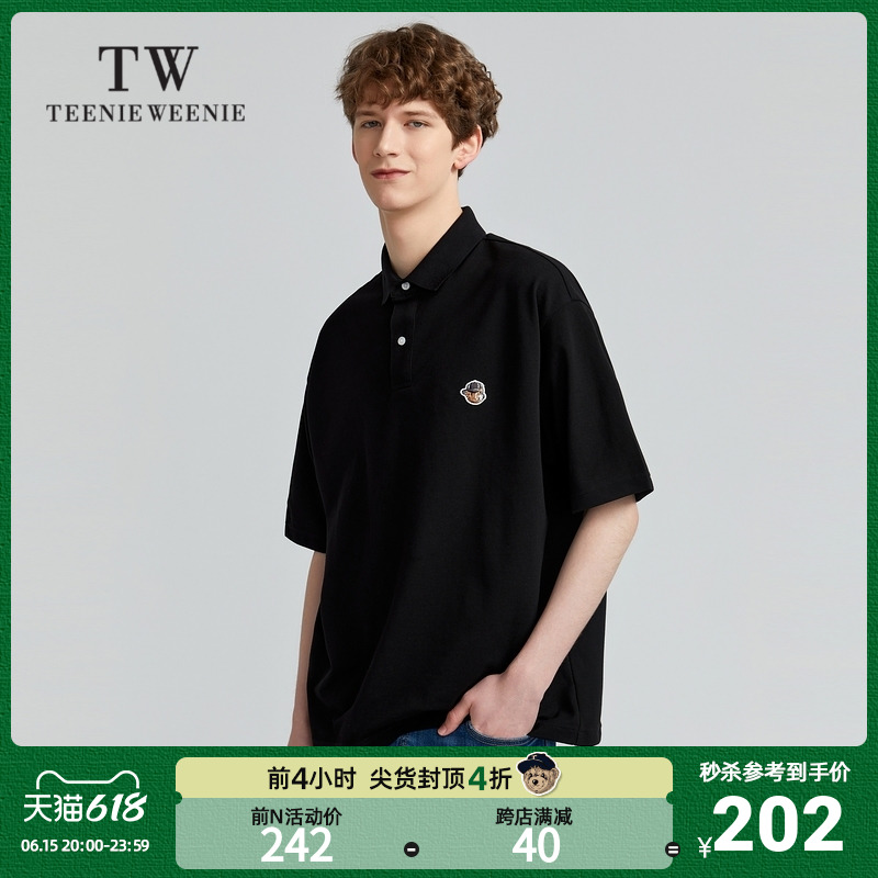 TeenieWeenie小熊男装韩版时尚休闲翻领POLO衫2022年夏季情侣T恤