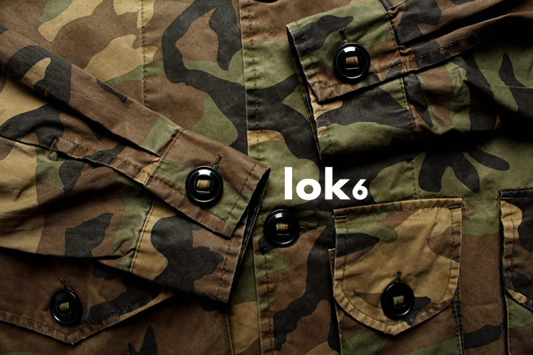 lok6叔 咔叽全棉洗水迷彩工装 三袋翻领复古教练工装夹克潮牌外套