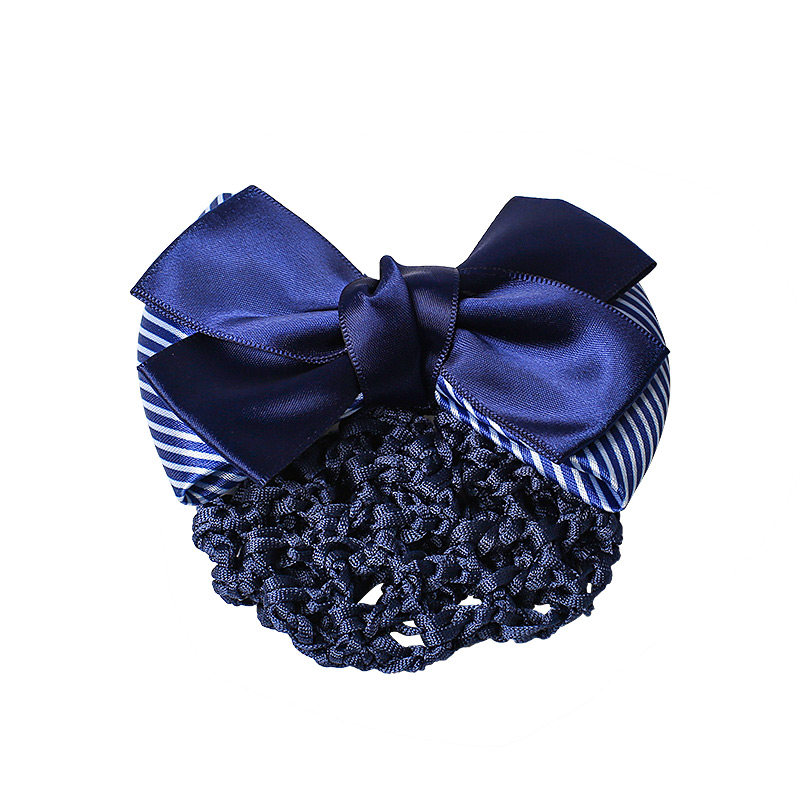 空姐职业头花饰品大人气质盘发网兜护士蓝色发饰