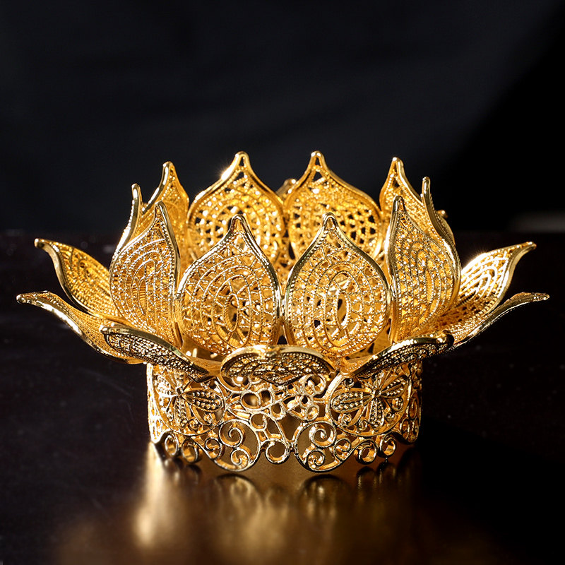 古代宋制汉头饰儿童双层立体保色莲花发冠敦煌发饰