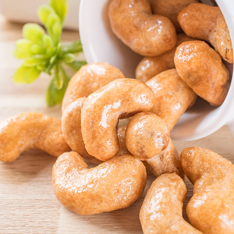 新货越南炭烧腰果仁500g袋装坚果散装斤大颗粒腰果