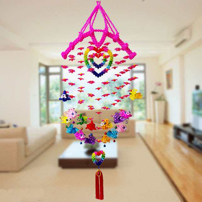 包家居礼物风铃七彩风七彩串珠手工珠子新婚相映其他diy饰品配件