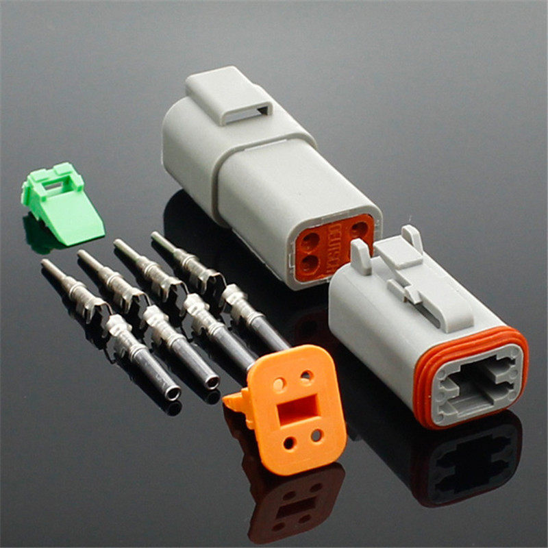 德驰型汽车线束插头dt062s公母对接防水连接器led连接器