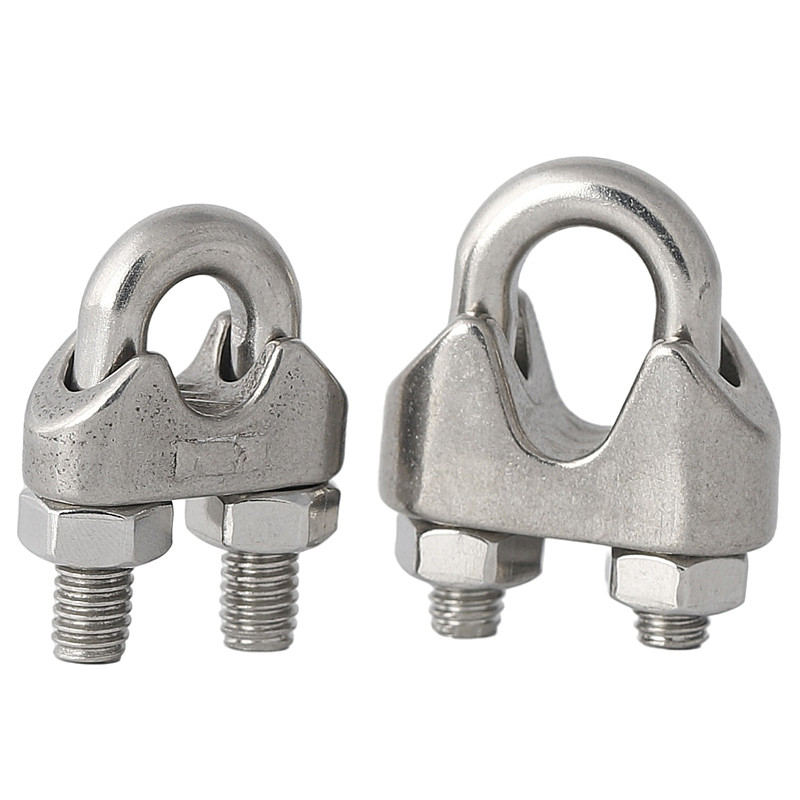 钢丝绳不锈钢夹头卡头轧头型夹钢丝紧固件m5m6其它紧固件