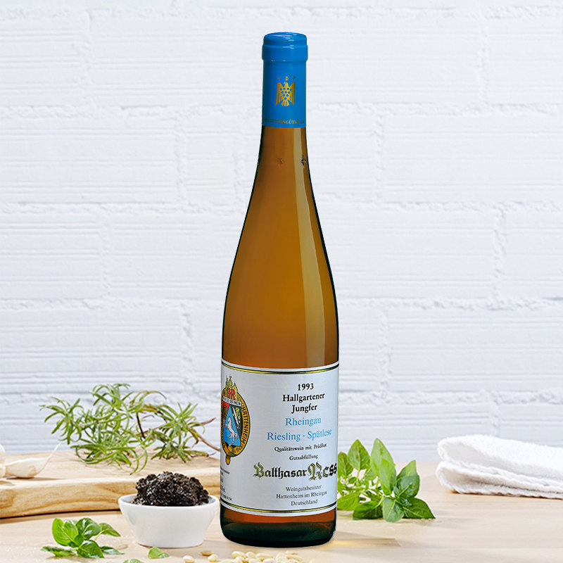 1993年份巴尔塔萨尔仙女园晚收半甜雷司令白葡萄酒德国原瓶干白静态