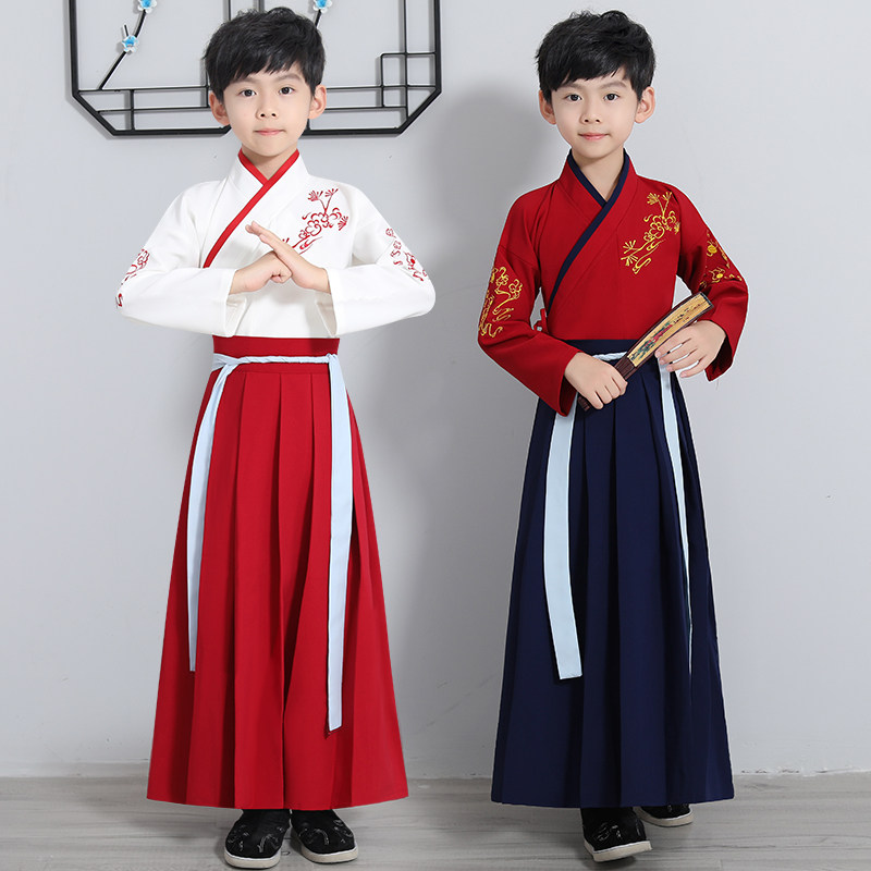 儿童汉服男加厚中国国风古装国学2019新款原创汉服
