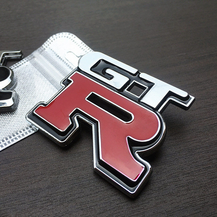 gtr车贴改装3d个性金属车标尾标贴后备箱标汽车装饰贴