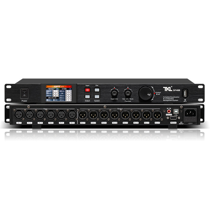 tkl酒吧音响线阵dsp8出压限延时均衡声门效果器舞台