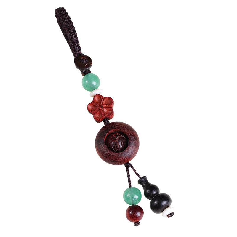 时来运转汽车钥匙扣挂件男挂饰复古平安扣钥匙链女个性创意小挂坠