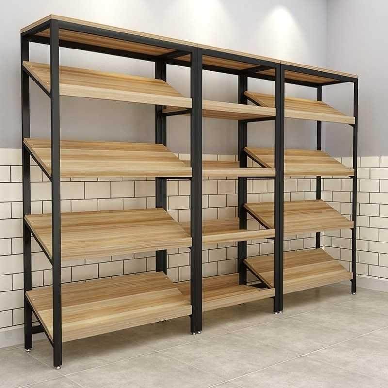 实体水果摊菜市场文具店斜面展示柜货架展示架食品加厚商用展示柜