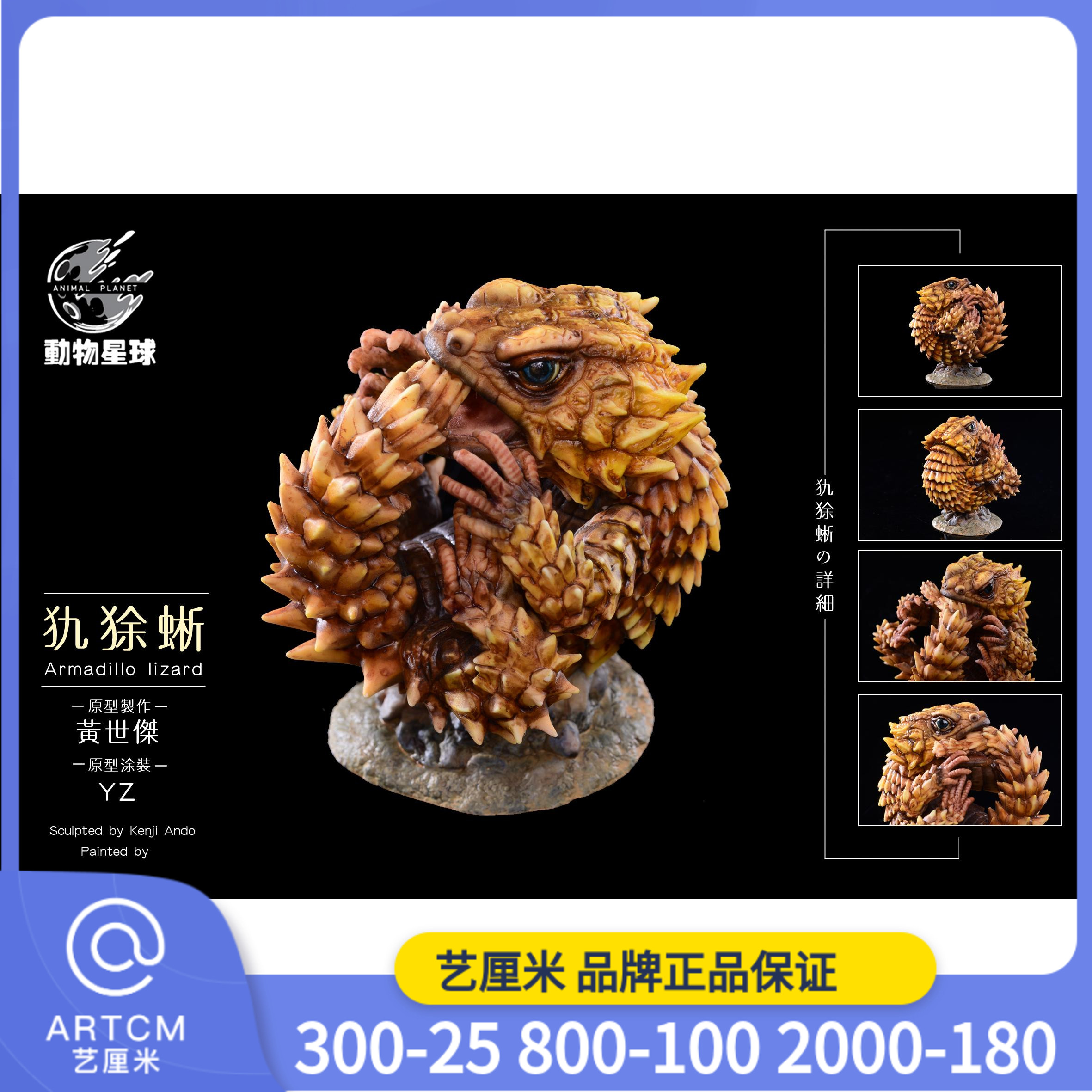 厘米动物星球新品原创南非犰狳蜥蜴手办模型手办