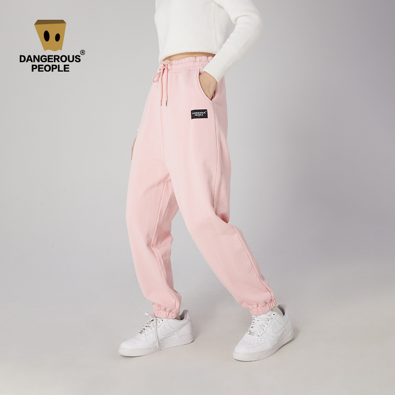 Dangerouspeople薛之谦dsp潮牌马卡龙色系卫裤男女糖果休闲束脚裤