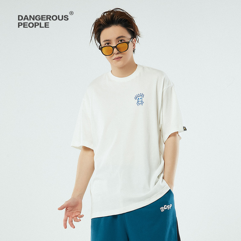 Dangerouspeople薛之谦dsp短袖潮牌基础宽松休闲潮流情侣四色T恤