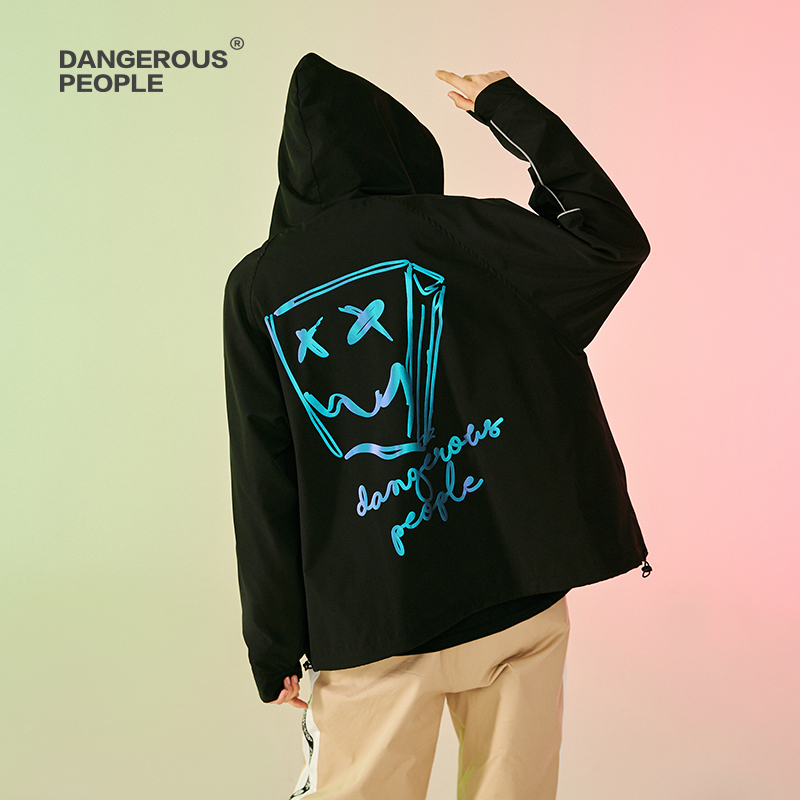 Dangerouspeople 薛之谦dsp纸袋人压膜风衣潮流拉链开衫夹克外套