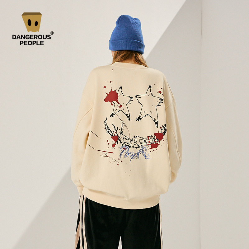 Dangerouspeople 薛之谦dsp小丑joker系列潮流圆领抓绒套头卫衣
