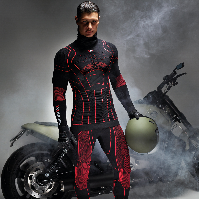 X-BIONIC全新激能 摩托车骑行男女长袖衣裤 保暖滑衣排汗打底内衣