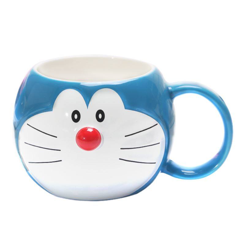 小叮当机器猫水杯蓝色马克小时光司徒末同陶瓷造型动漫水杯