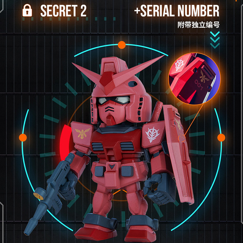 99包邮popmart泡泡玛特高达盲盒qsvmini扎古系列手办圣诞潮玩盲盒