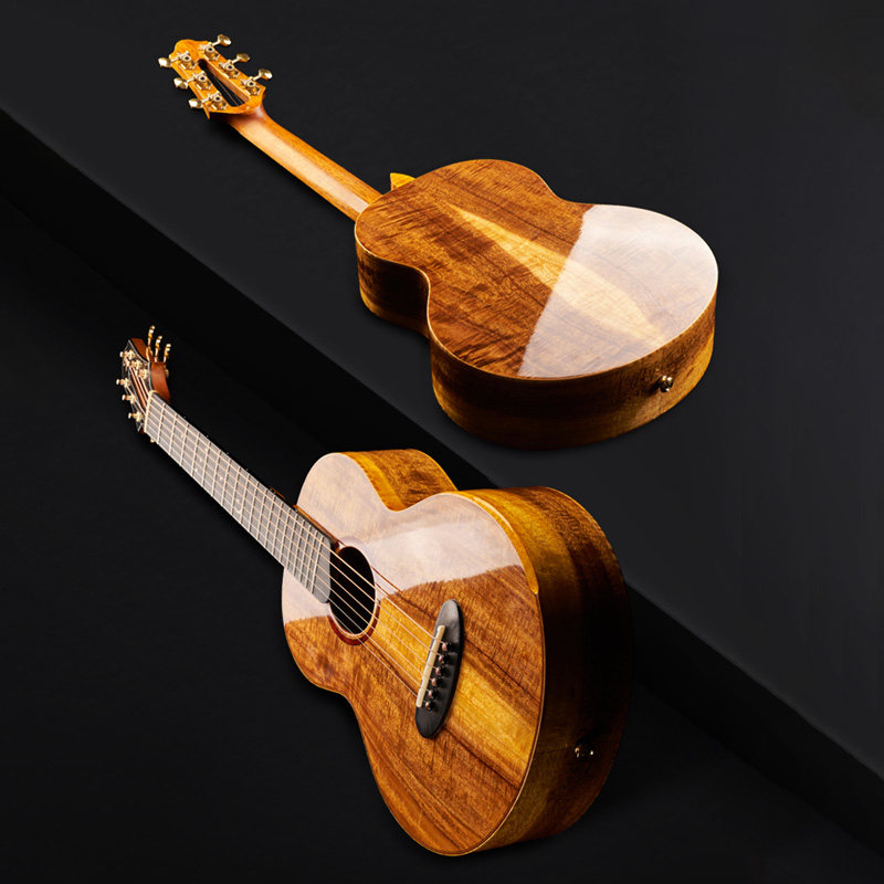 30寸手工全单旅行吉他便携mini小吉他专业演奏钢丝六弦民谣木吉他