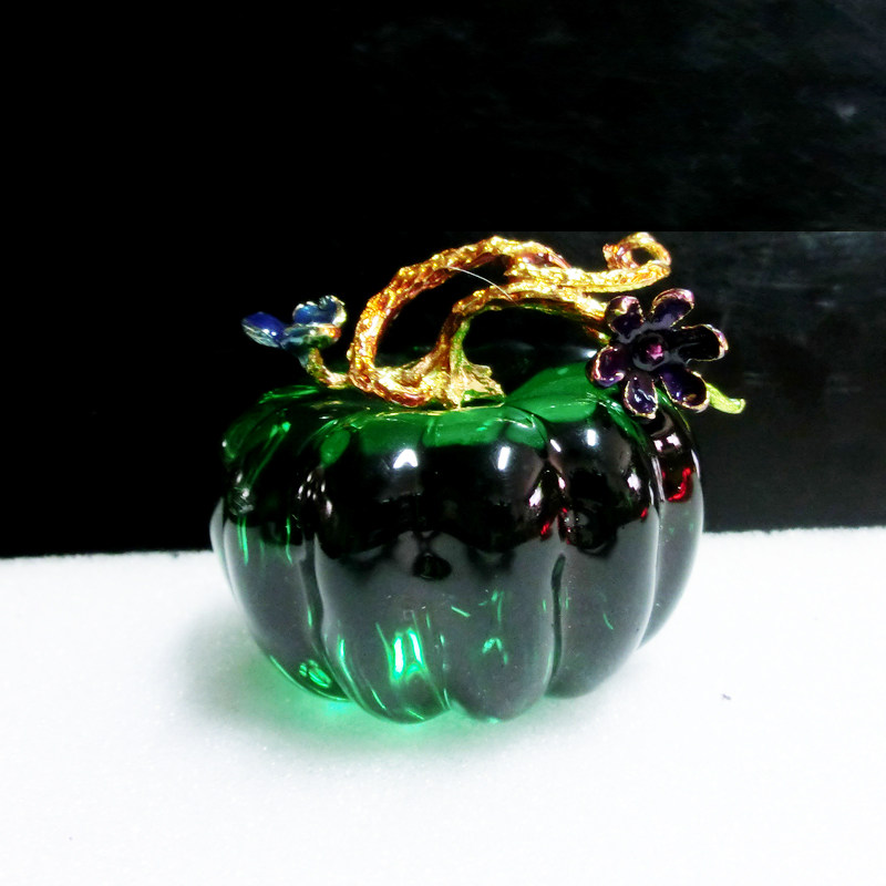 直供水晶南瓜摆件仿真玻璃瓜果香薰内饰创意香薰摆件