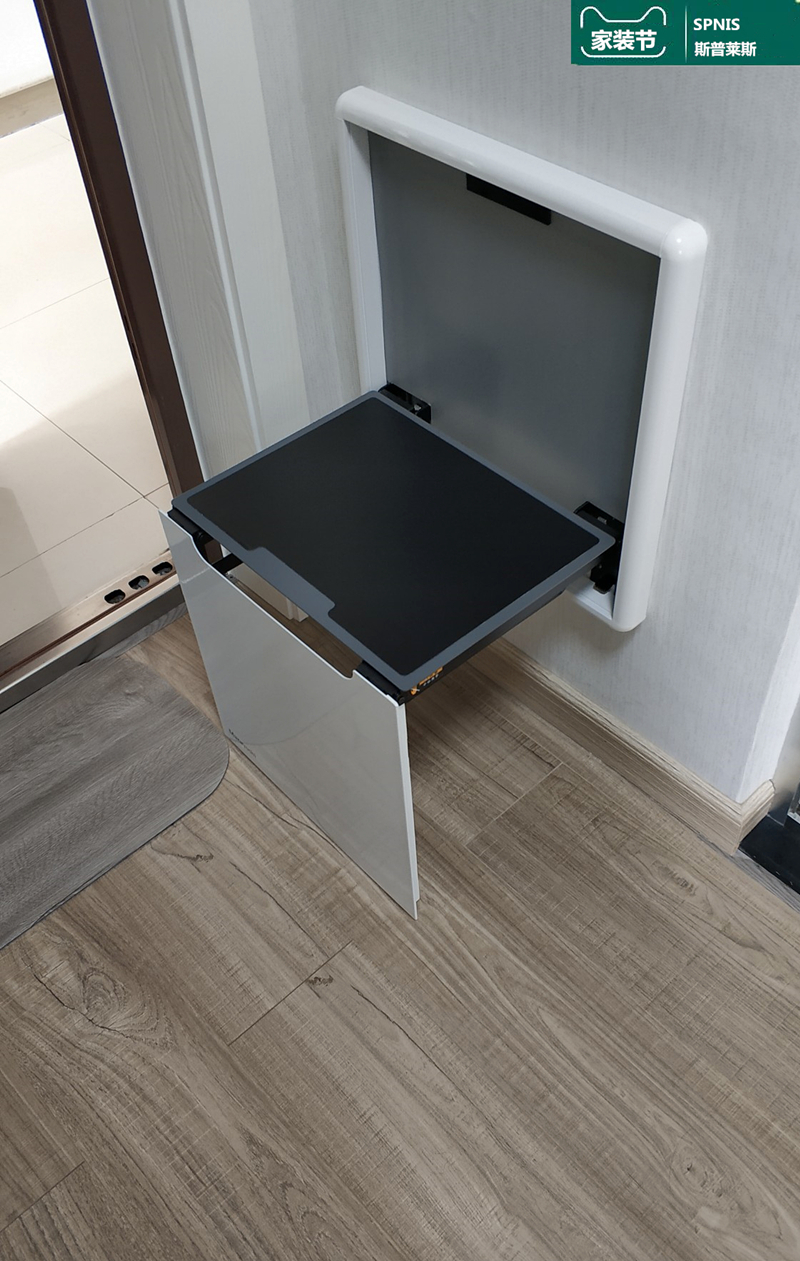 折叠换鞋凳椅壁挂式挂墙式家用门口玄关过道穿鞋凳椅抖音款铝合金