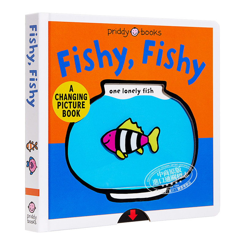 fishy低幼原版英文板书纸板绘本启蒙英语益智游戏儿童读物原版书