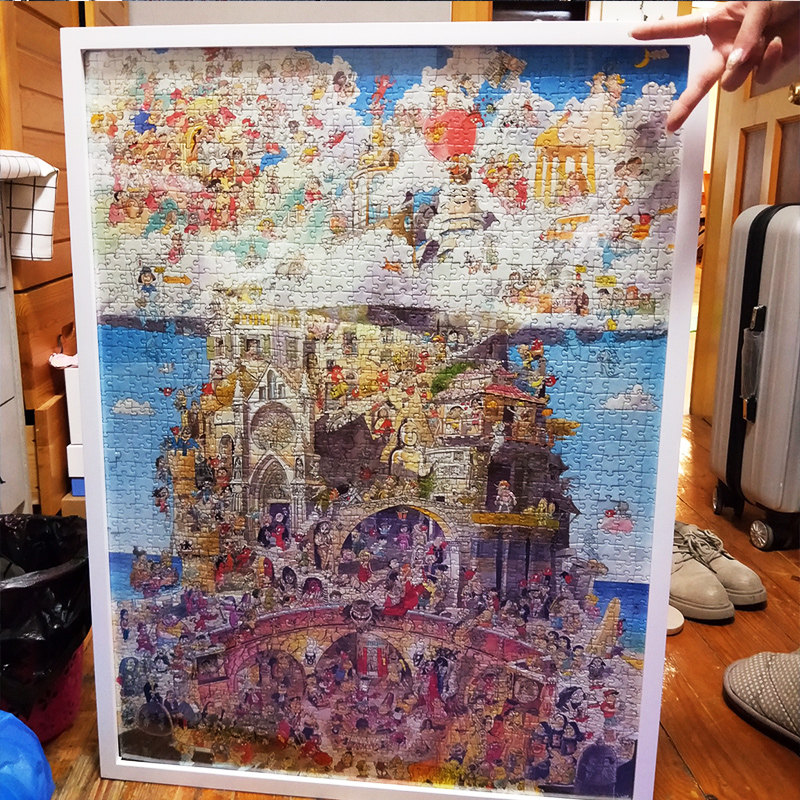 现货德国进口拼图1500片益智玩具天堂地狱拼图