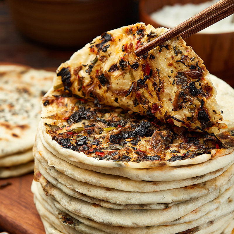 干菜酥饼手工梅菜肉饼半成品商用早餐锅盔烤饼传统中式糕点