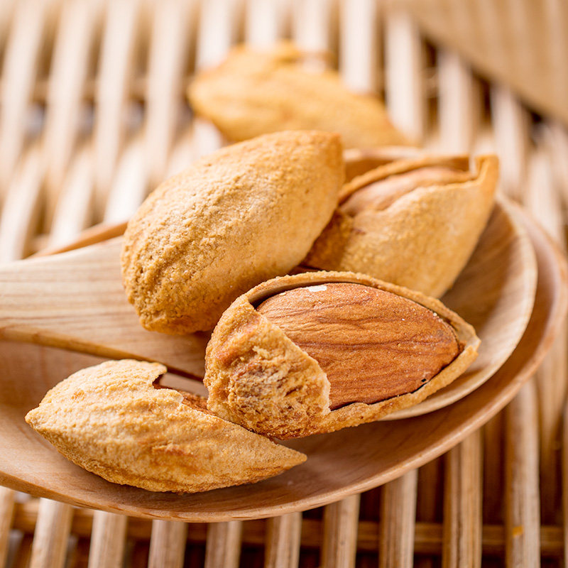 巴旦木杏仁坚果500g包邮巴坦木原味巴达木扁桃仁罐装干果零食散装