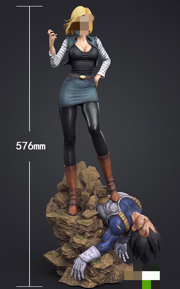 mon私人订制绿叶系列七龙珠人造18号手办雕塑手办