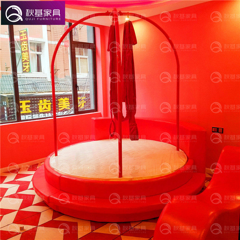 情侣宾馆震动主题酒店情趣助力桑拿会所电动皮艺床