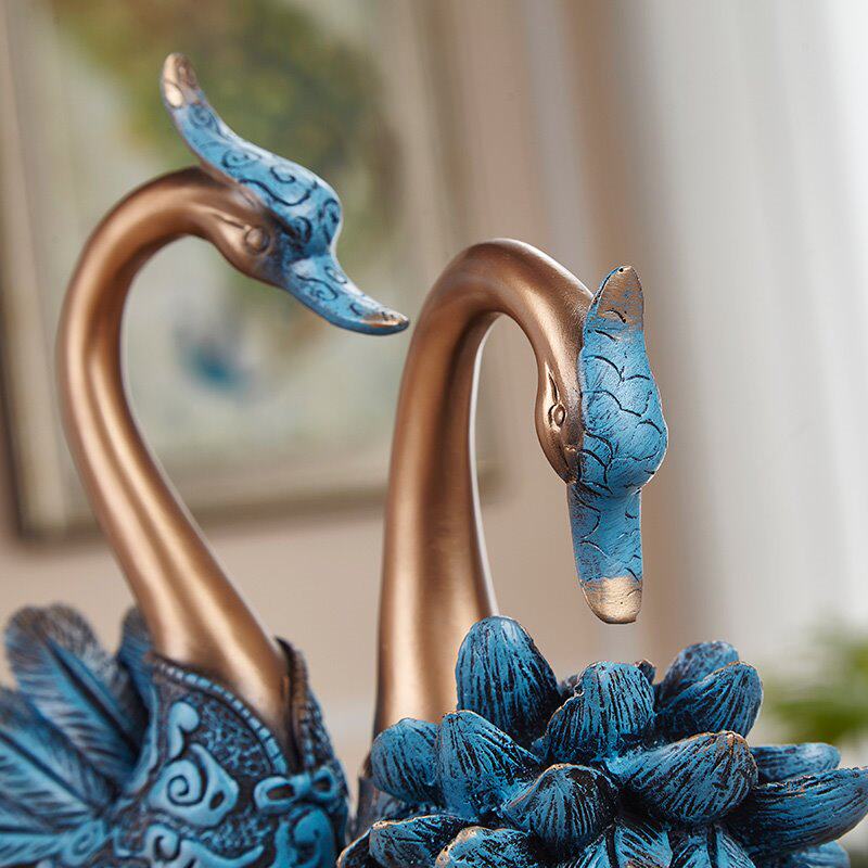 送礼美式客厅装饰天鹅摆件结婚礼物房间装饰品稳居送礼欧式家装工