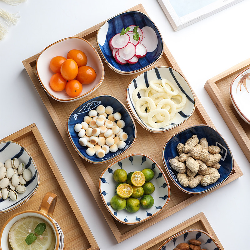 果盘tinyhome日式陶瓷家用分格盘零食盘坚干果酱料碟