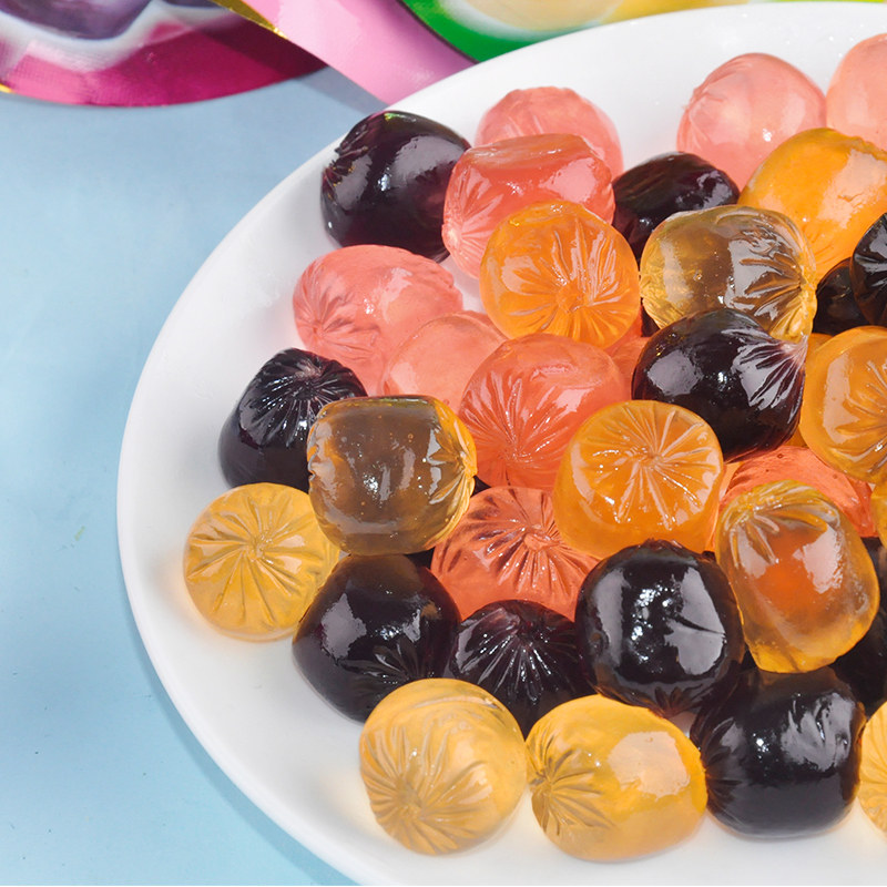 bikeboy味糖蓝莓葡萄糖果爆浆零食儿童网红果汁糖果