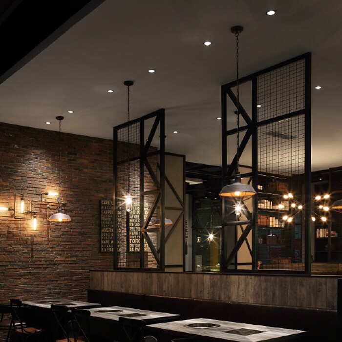 铁艺屏风隔断墙镂空办公室客餐厅工业风酒吧北欧玄关网格吊顶装饰