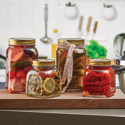 储物罐土耳其耐热密封厨房柠檬蜂蜜玻璃玻璃瓶瓶罐密封罐