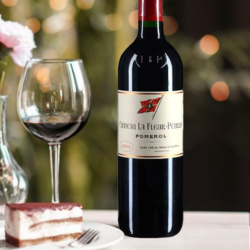 红酒波尔多多克帕柏柏图斯花旗红葡萄酒fleurpetruspomerol葡萄酒
