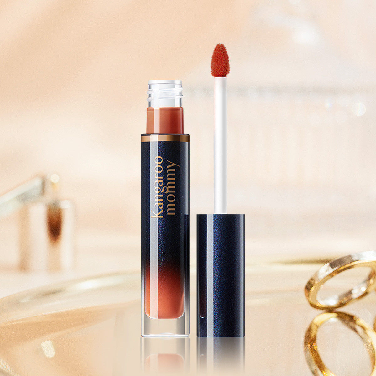 袋鼠妈妈绝色轻盈绒雾唇釉孕妇可用滋润保湿孕期孕产妇唇膏