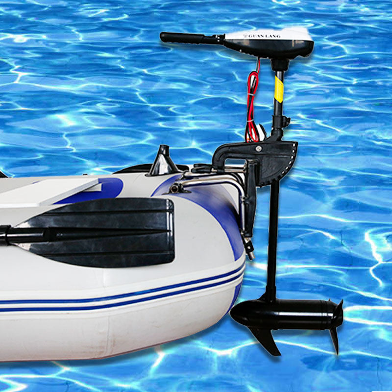 船用电动推进器12v船挂机船外机螺旋桨挂浆机小型橡皮艇马达