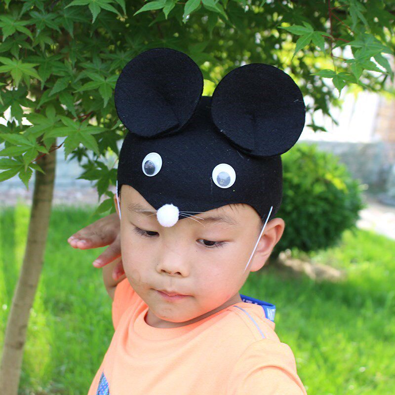 便捷小老鼠头饰舒适儿童家庭服饰搭配主题便利聚会装饰帽子
