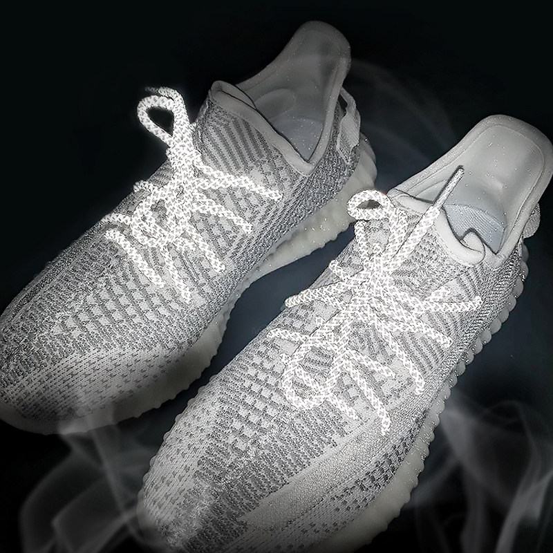 适用于椰子满天星500圆形3m反光鞋带绳男女款yeezy350鞋带
