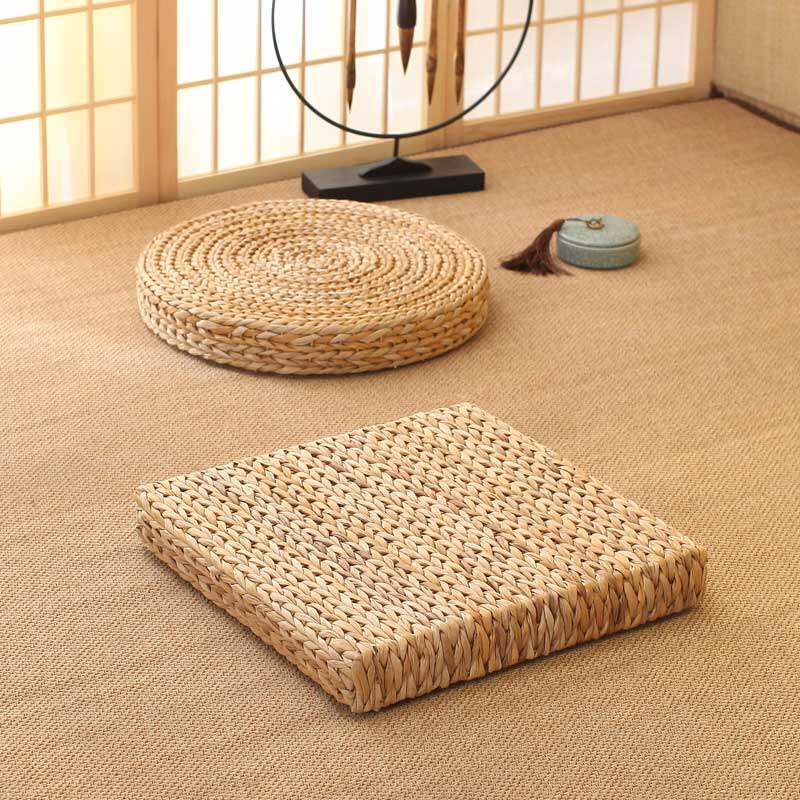 坐垫藤编蒲团草垫子榻榻米圆形加厚禅修打坐地上蒲团