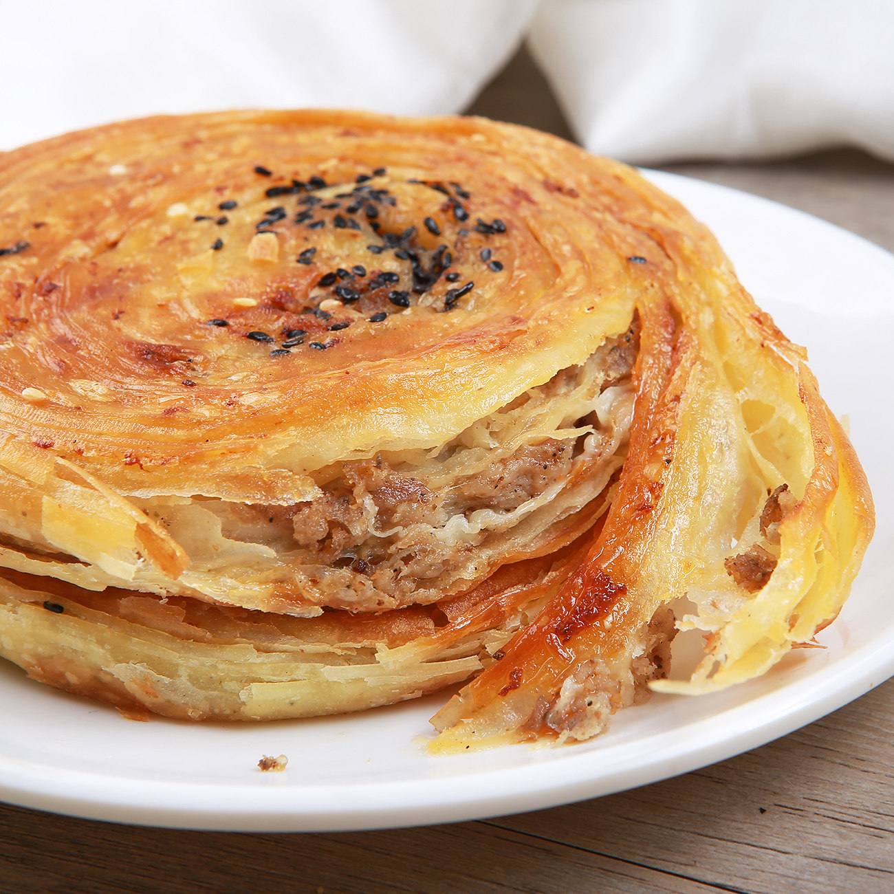 成都非遗,无需放油:1200g 脍记 军屯锅魁 10个