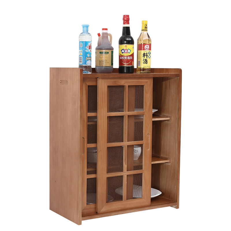 实木碗柜家用厨房收纳柜子放菜置物架碗橱放碗餐边柜