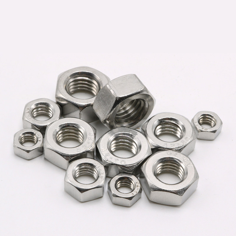 304不锈钢加厚螺母gb6170六角螺母螺丝帽厚 特普特m4m5m6m8m10m24